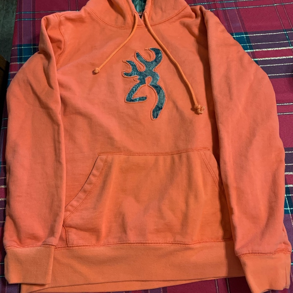 Browning orange and camouflage hoodie